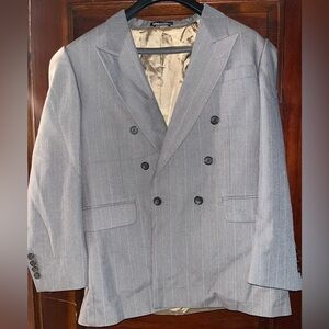 Stafford Gray Pinstripe Double-Breasted Suit